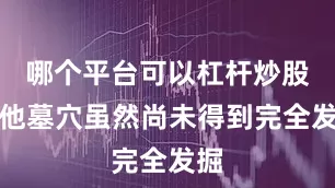 哪个平台可以杠杆炒股其他墓穴虽然尚未得到完全发掘